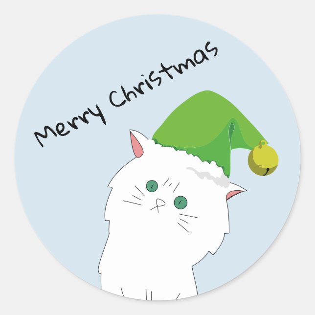 Cat Christmas Sticker (Front)