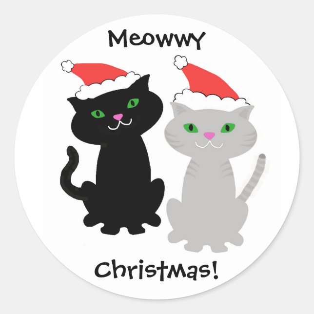 Cat Christmas stickers (Front)