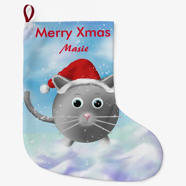 Cat Christmas Stocking (Front)