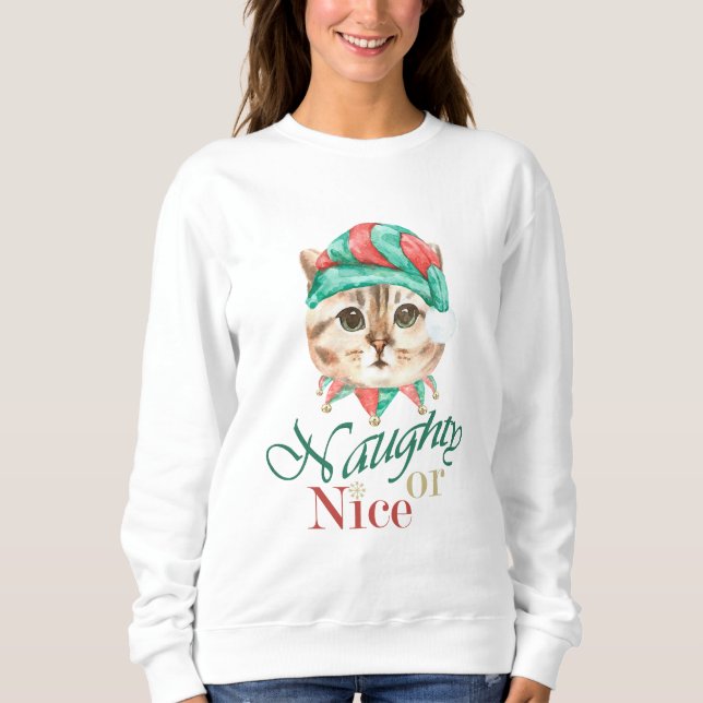 Cat Christmas Sweatshirt (Front)