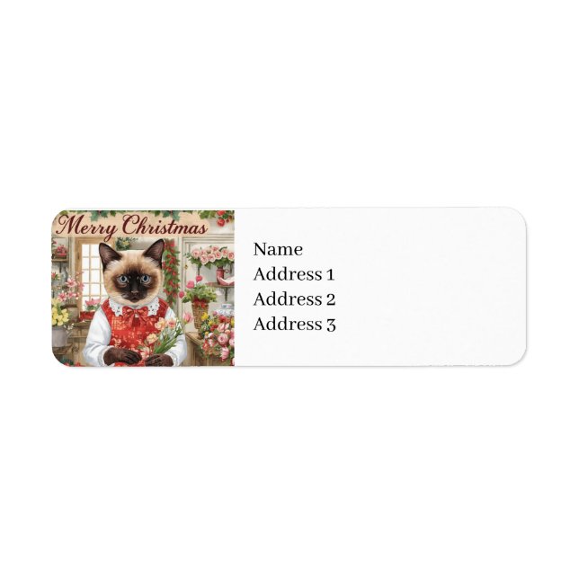 Cat Christmas themed for Siamese Cat Lovers (Front)