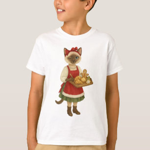 Cat Christmas themed in Bakery Shop T-Shirt