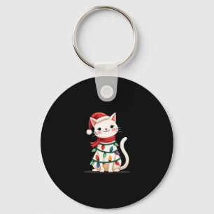 Cat Christmas Tree Christmas (1) Key Ring