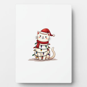 Cat Christmas Tree Christmas (1) Plaque