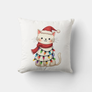 Cat Christmas Tree Christmas (3) Cushion