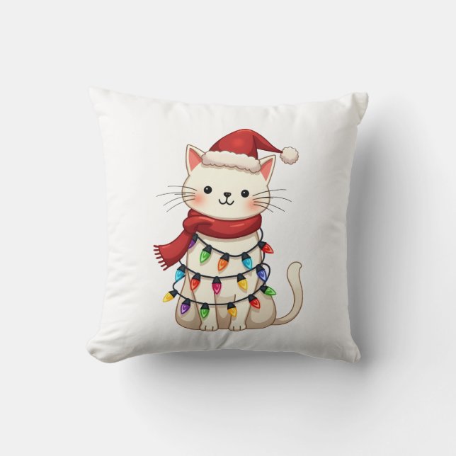 Cat Christmas Tree Christmas (3) Cushion (Front)