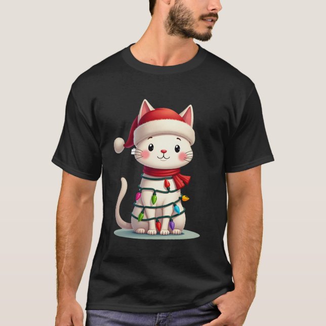 Cat Christmas Tree Christmas (3) T-Shirt (Front)