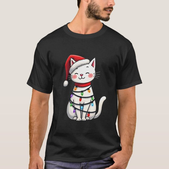Cat Christmas Tree Christmas (5) T-Shirt (Front)