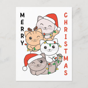 Cat Christmas Tree Christmas Animals Cats Holiday Postcard