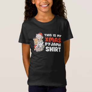 Cat Christmas Tree Christmas Pyjamas T-Shirt