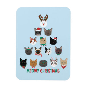 Cat Christmas Tree Magnet