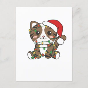 Cat Christmas Winter Animals Cats Holiday Postcard