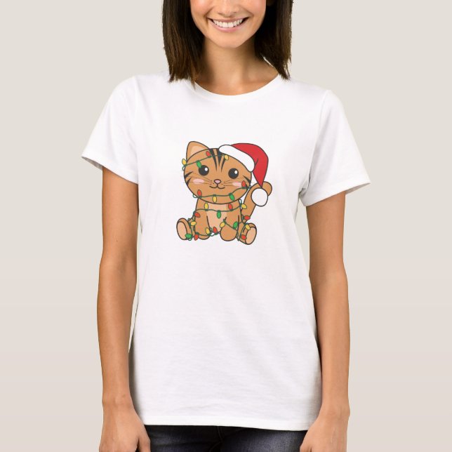 Cat Christmas Winter Animals Cats T-Shirt (Front)