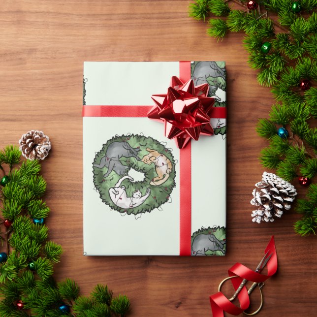 Cat Christmas  Wrapping Paper (Holiday Gift)