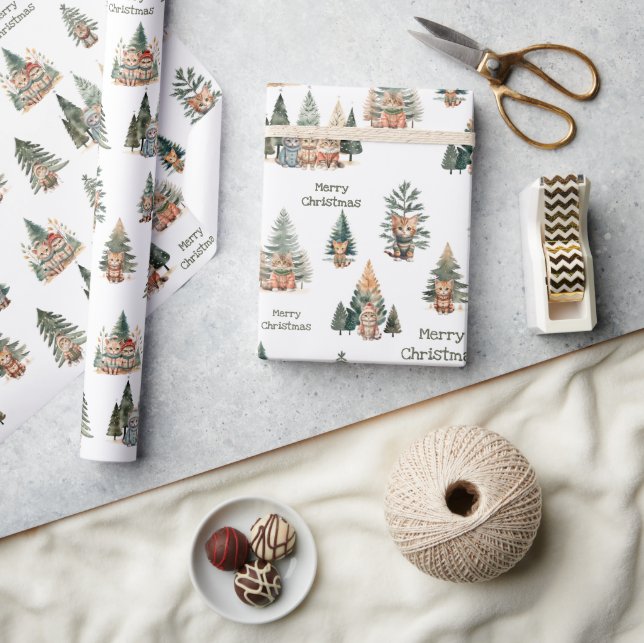Cat Christmas Wrapping Paper Roll (Crafts)