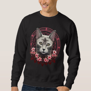 Cat Church Blossom  Pet Cat Motif Animal Cat Sweatshirt