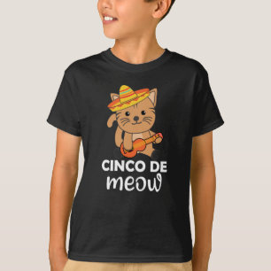 Cat Cinco De Meow Mexican Sombrero Cats T-Shirt