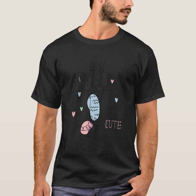 Cat Claws Climbing Meow Cute T-Shirt (Front)