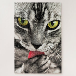 Cat Cleaning Jigsaw Puzzle