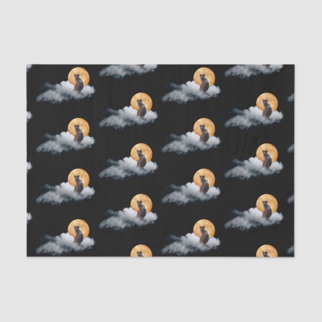Cat Cloud Moon Tissue Paper (Front)