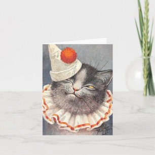 Cat Clown by Arthur Thiele  Card