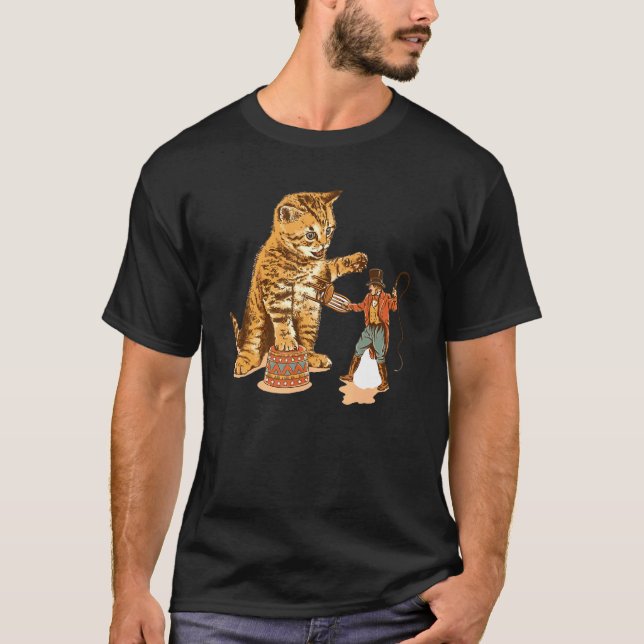 Cat Clown Feline Cat Kitten Circus T-Shirt (Front)