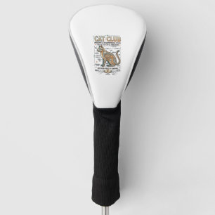 Cat Club Cat Anatomy Scientific Diagram Vintage Ve Golf Head Cover