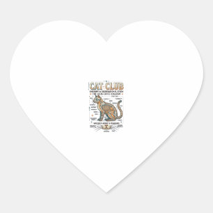 Cat Club Cat Anatomy Scientific Diagram Vintage Ve Heart Sticker