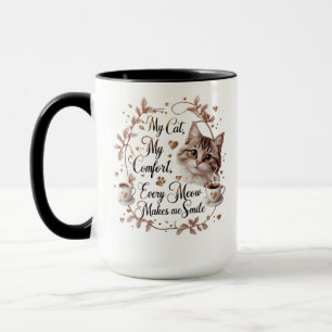 Cat & Coffee Comfort Mug – Autumn Vibes Cosy Cat