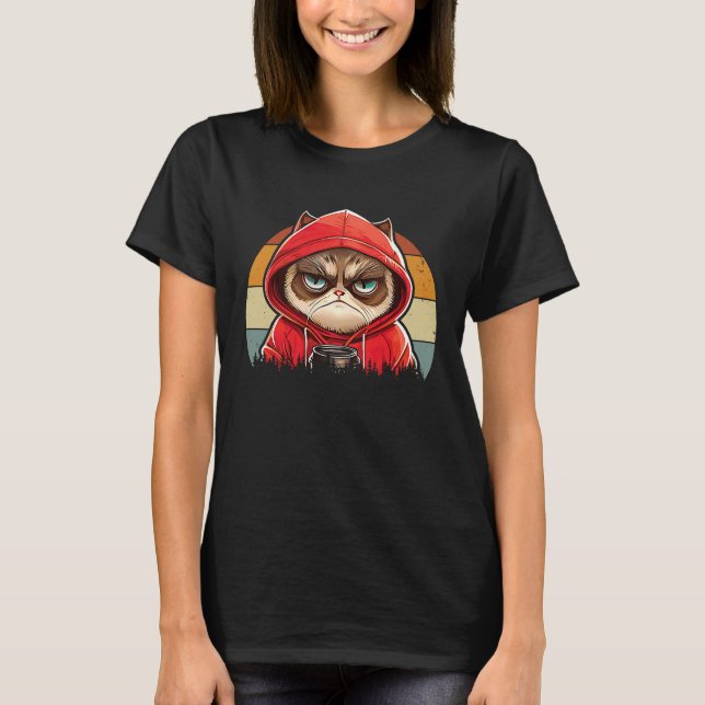 Cat coffee I retro cats  7 T-Shirt (Front)