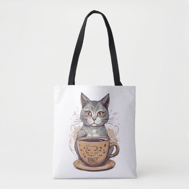 Cat Coffee   Tote Bag (Front)