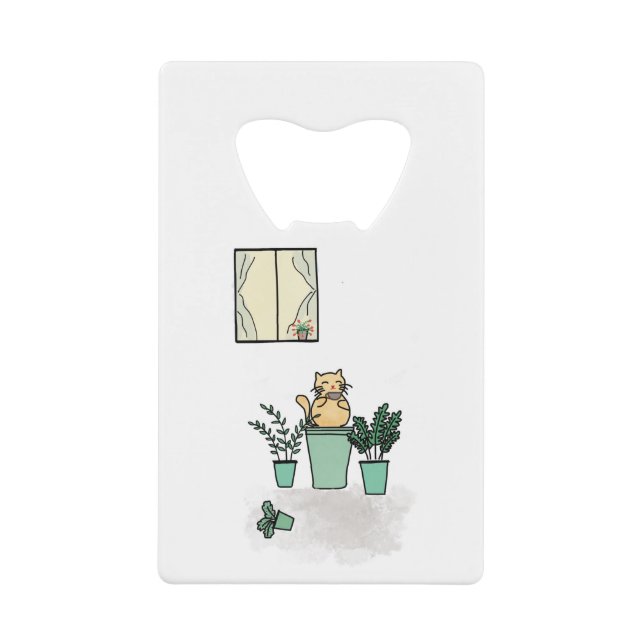 Cat Coffee Window Plants Planters Green (Front)