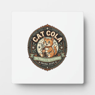 Cat Cola Cat Soda Pop Beverage Label Cat Vintage V Plaque