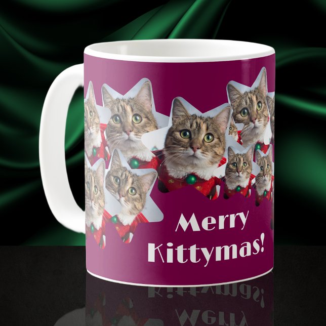 Cat Collage on a Christmas Coffee Mug (Creator Uploaded)