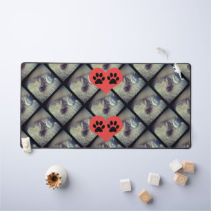 Cat Collage with Paw Prints by Shirley Taylor Desk Mat
