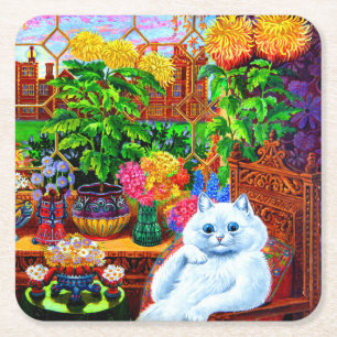 Cat College Master Square Paper Coaster