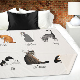 Cat Commands Sherpa Blanket