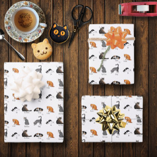 Cat Commands Wrapping Paper Sheet