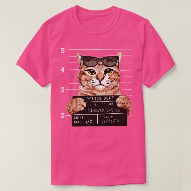 Cat Confession Police Board T-Shirt (Design Front)
