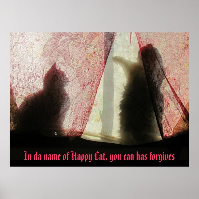 Cat Confessional Booth Meme Poster (Front)