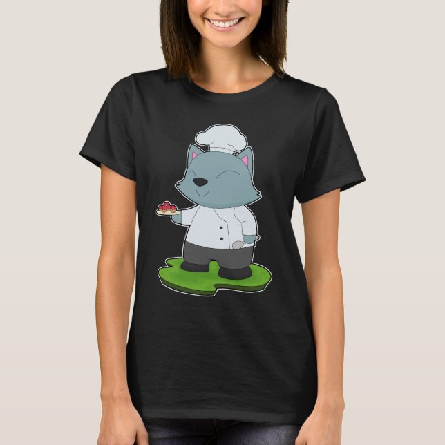 Cat Cook Pastry Cooking T-Shirt (Front)
