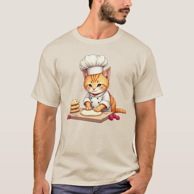 Cat Cookie Baking Shirt - Funny Vintage Cat Lover  (Front)