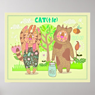Cat Costumes Nursery Print