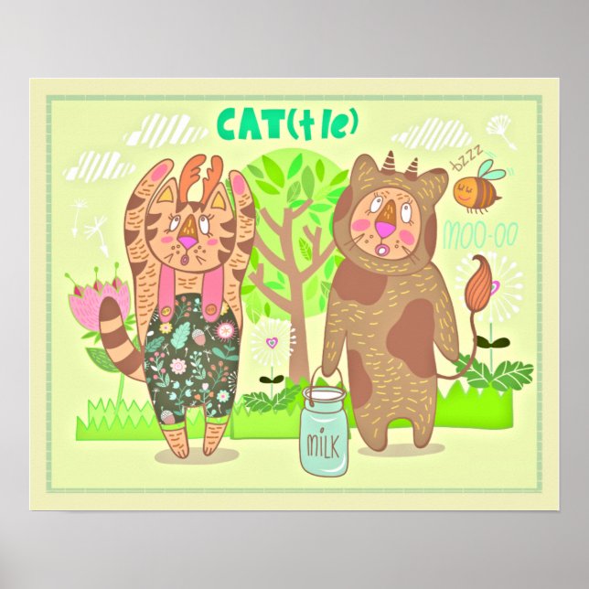 Cat Costumes Nursery Print (Front)