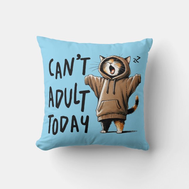 Cat Cosy Throw Pillow  (Front)