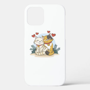 Cat couple love  iPhone 12 case