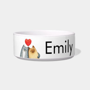Cat Couple Lovers Cute Funny Happy Valentine's Day Bowl