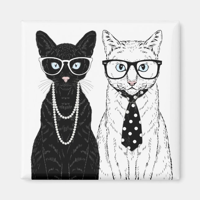 Cat Couple Magnet (Front)