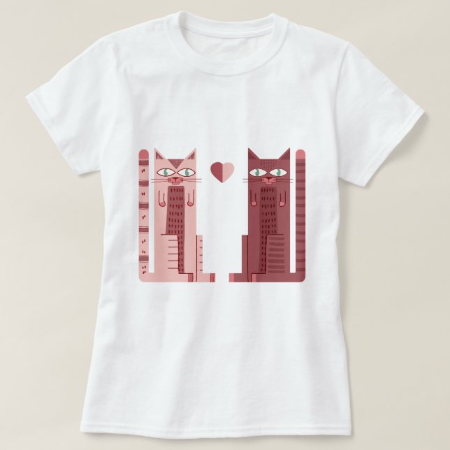 Cat couple T-Shirt (Design Front)