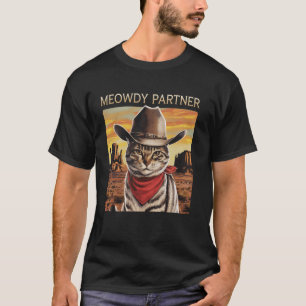 Cat Cowboy Western Desert Kitten Funny Kitten Love T-Shirt